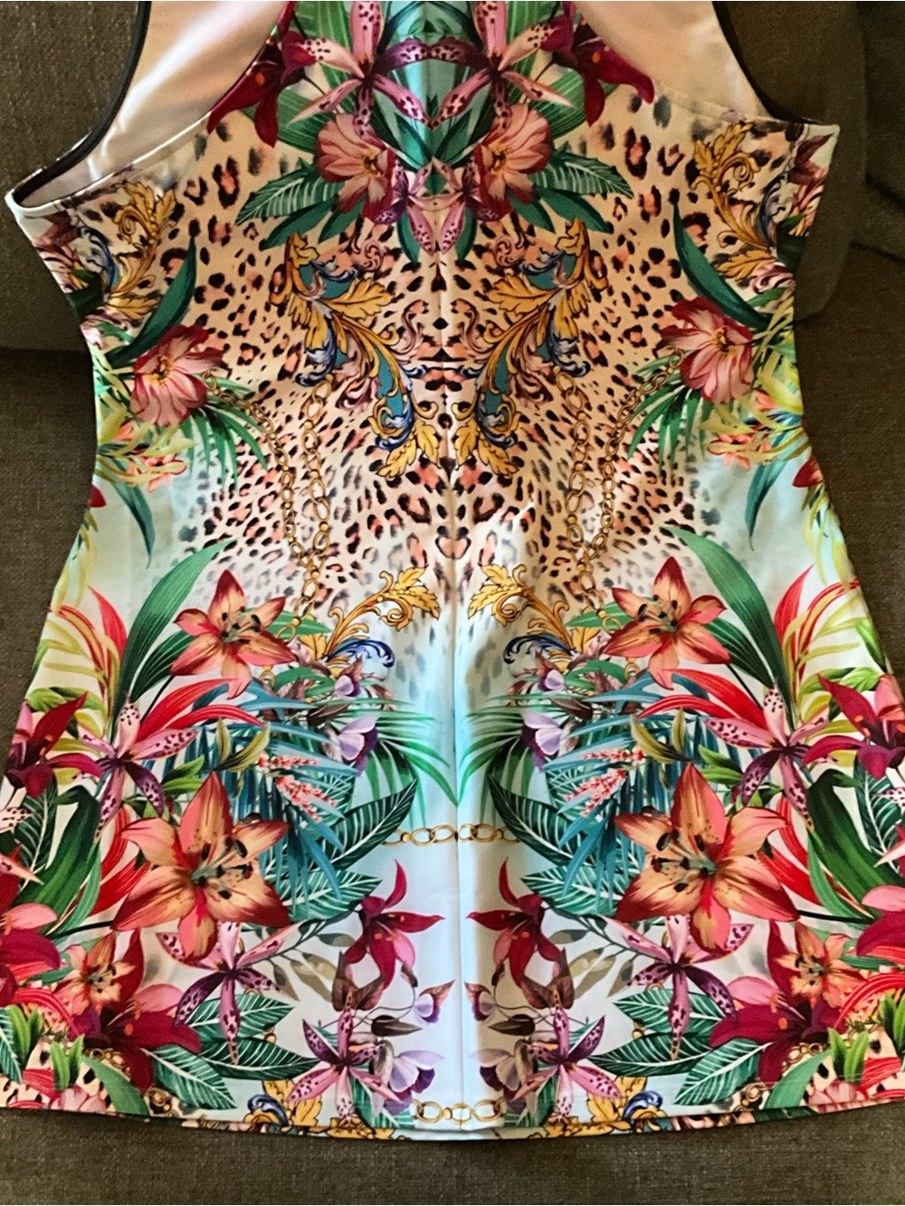 NWOT Johnny Was racer back floral jungle print dress XL - Picture 7 of 13